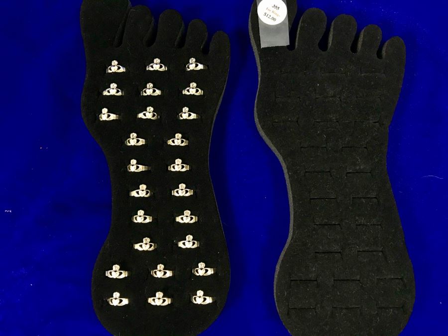 (25) Sterling Silver Irish Toe Rings With Pair Of Toe Ring Displays Retails $300 [Photo 9]