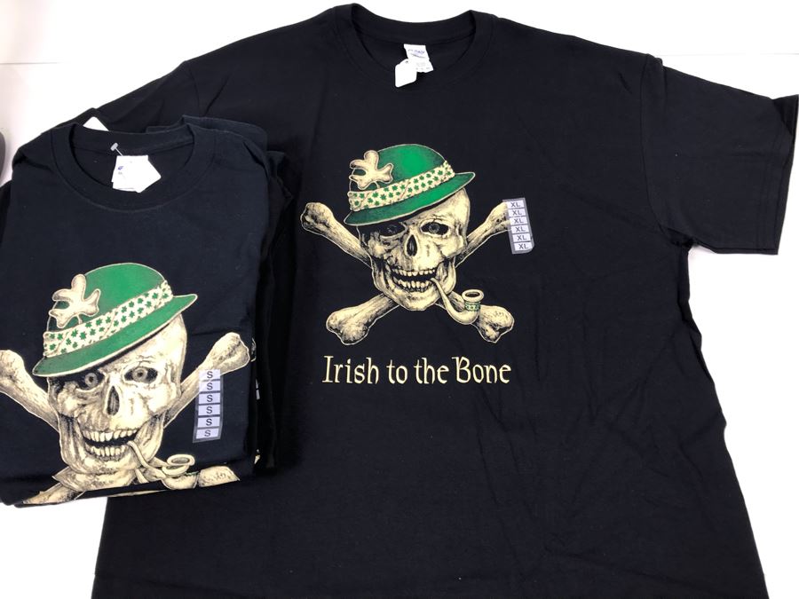 (9) New T-Shirts 'Irish To The Bone' - See Photos For Sizes - Retails $171 [Photo 1]