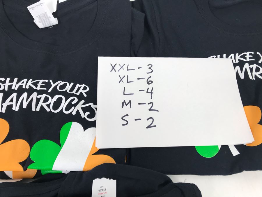(17) New T-Shirts 'Shake Your Shamrocks' - See Photos For Sizes - Retails $357 [Photo 5]