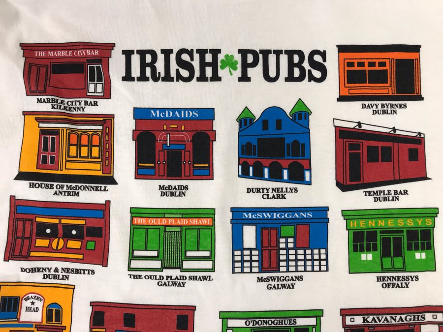 (8) New Long Sleeve T-Shirts 'The Pubs Of O'Ireland' - See Photos For Sizes - Retails $312 [Photo 4]