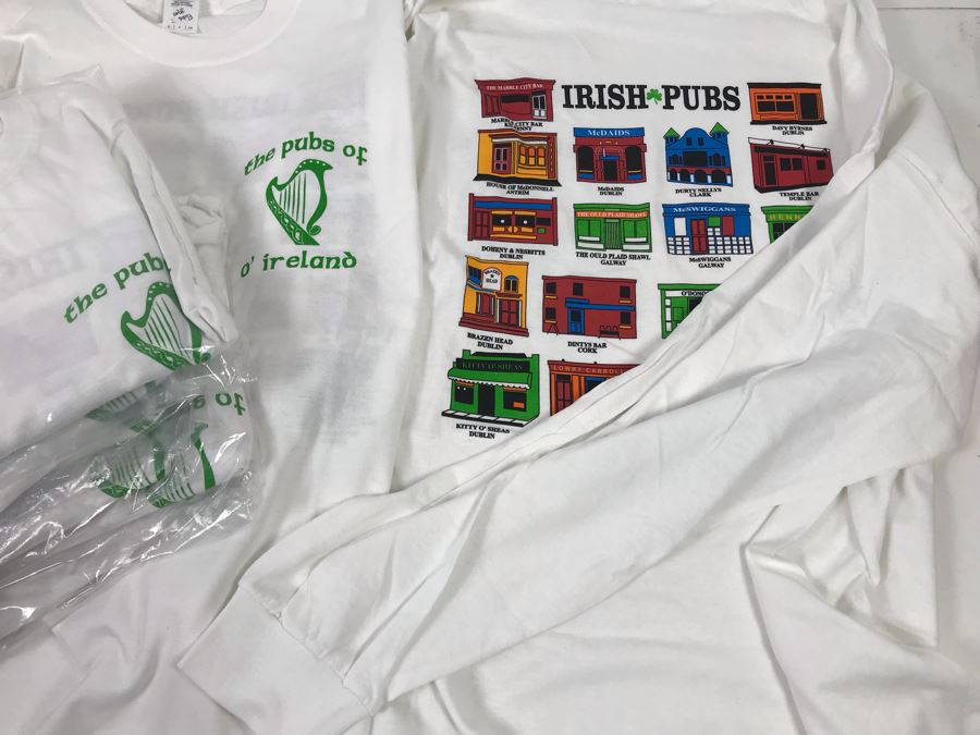 (8) New Long Sleeve T-Shirts 'The Pubs Of O'Ireland' - See Photos For Sizes - Retails $312 [Photo 8]