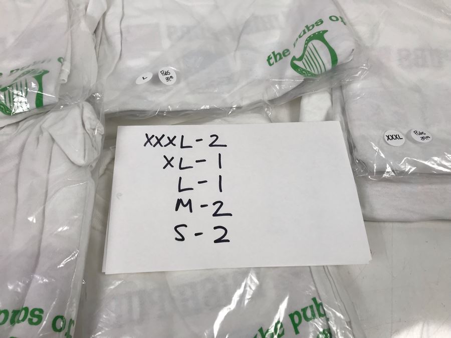 (8) New Long Sleeve T-Shirts 'The Pubs Of O'Ireland' - See Photos For Sizes - Retails $312 [Photo 9]