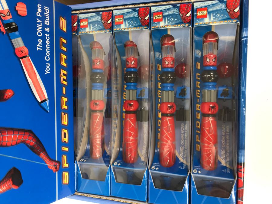 New 2004 LEGO Spider-Man 2 Writing System Pens Merchandiser Store Display By The CDM Company - 12 Pens [Photo 7]