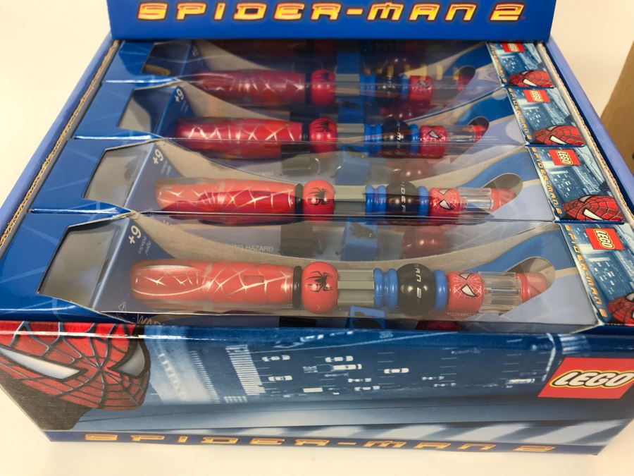 New 2004 LEGO Spider-Man 2 Writing System Pens Merchandiser Store Display By The CDM Company - 12 Pens [Photo 14]