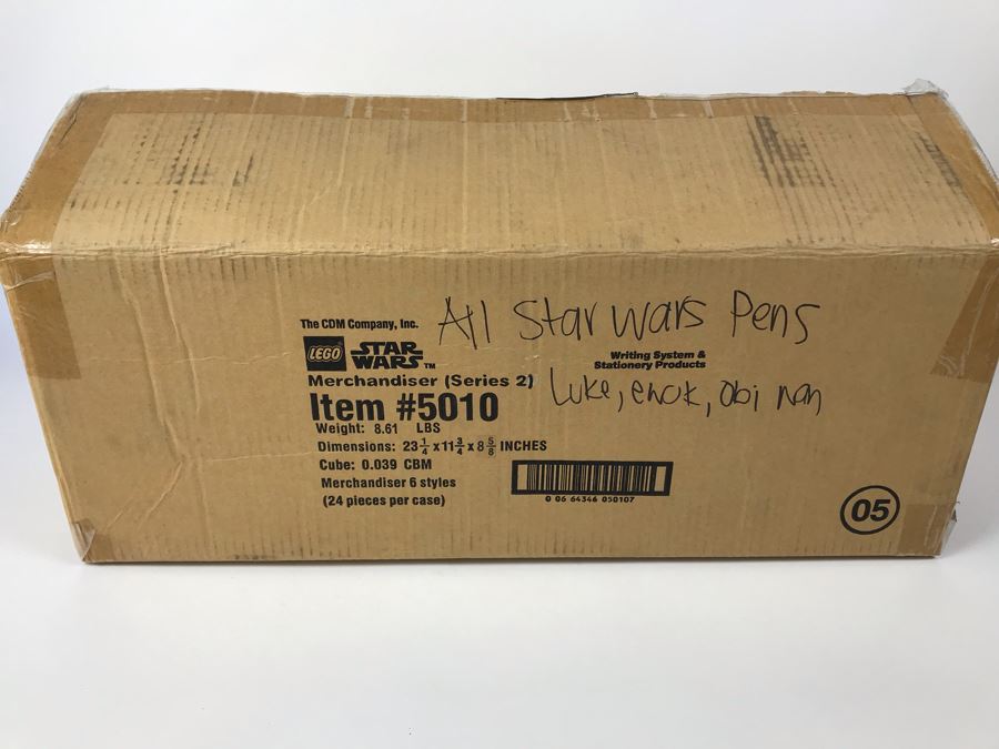 New 2003 LEGO Star Wars Writing System Writing System Pens: Yoda Pens, Tusken Raider Pens, Obi-Wan Kenobi Pens, Stormtrooper Pens, Paploo Pens, Luke Skywalker Pens Merchandiser Store Display By The CDM Company - 23 Pens Total - Missing One Paploo Pen [Photo 2]