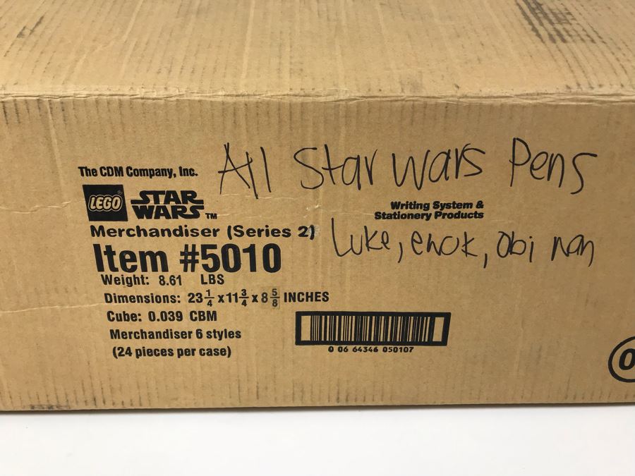 New 2003 LEGO Star Wars Writing System Writing System Pens: Yoda Pens, Tusken Raider Pens, Obi-Wan Kenobi Pens, Stormtrooper Pens, Paploo Pens, Luke Skywalker Pens Merchandiser Store Display By The CDM Company - 23 Pens Total - Missing One Paploo Pen [Photo 3]