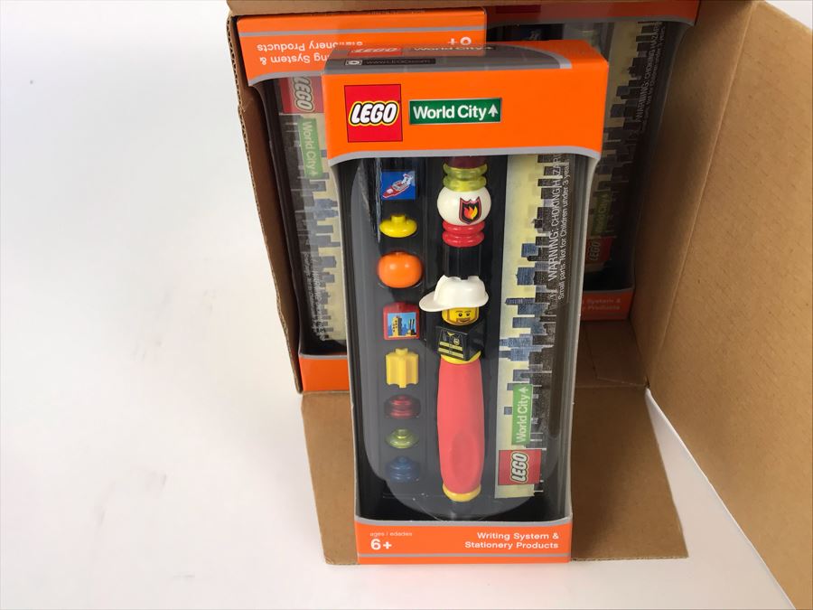 New 2004 LEGO World City - Rescue Writing System Pens By The CDM Company - 6 Pens [Photo 6]