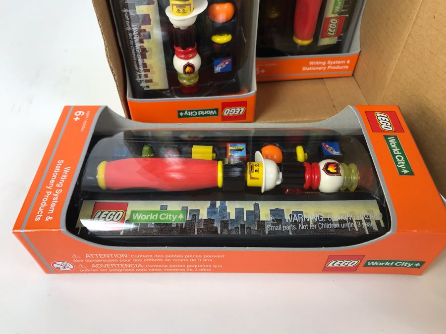 New 2004 LEGO World City - Rescue Writing System Pens By The CDM Company - 6 Pens [Photo 10]