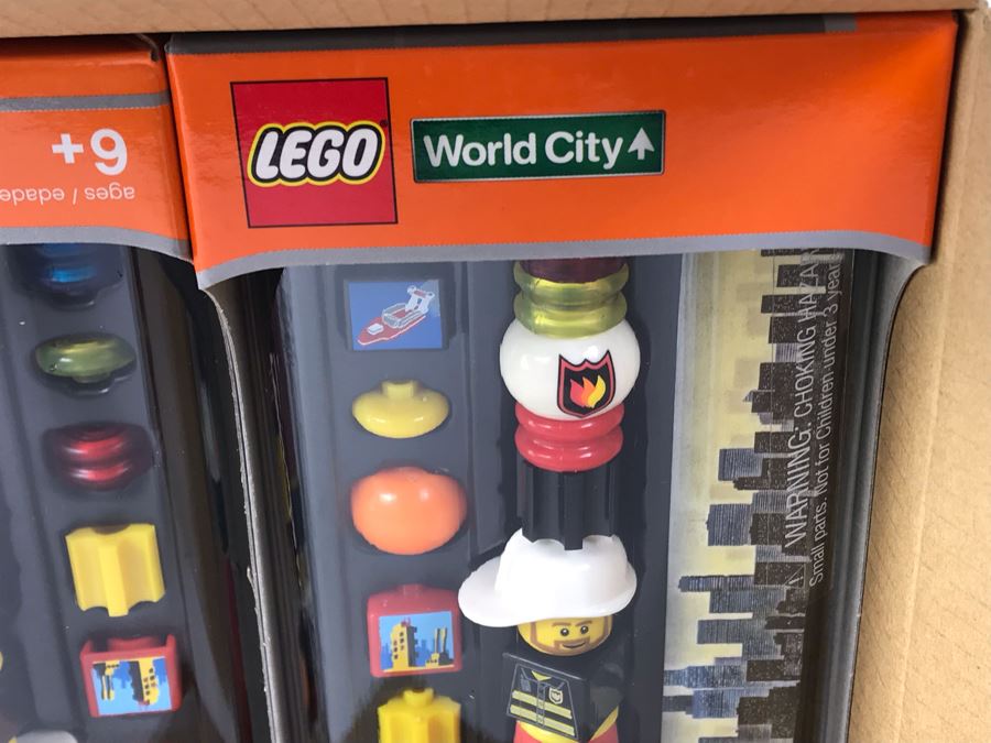 New 2004 LEGO World City - Rescue Writing System Pens By The CDM Company - 6 Pens [Photo 3]