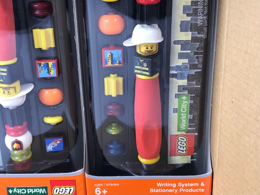 New 2004 LEGO World City - Rescue Writing System Pens By The CDM Company - 6 Pens [Photo 4]