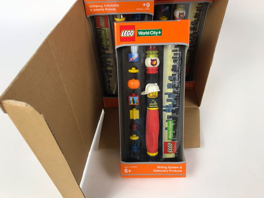 New 2004 LEGO World City - Rescue Writing System Pens By The CDM Company - 6 Pens [Photo 7]