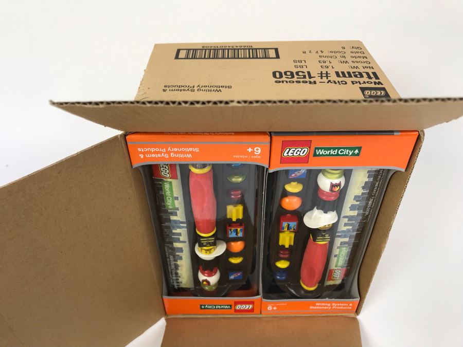 New 2004 LEGO World City - Rescue Writing System Pens By The CDM Company - 6 Pens [Photo 3]