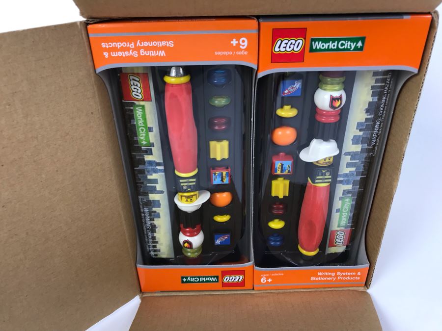 New 2004 LEGO World City - Rescue Writing System Pens By The CDM Company - 6 Pens [Photo 4]