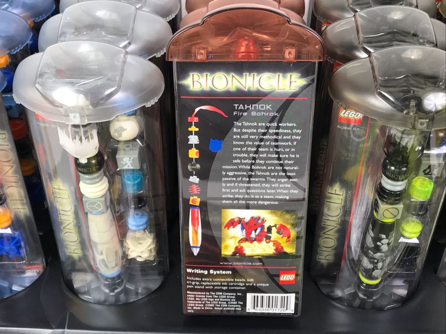 New 2002 LEGO Bionicle Bohrok Writing System Pens Merchandiser Store Display By The CDM Company - 24 Pens [Photo 19]