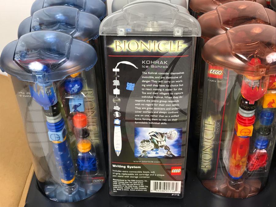 New 2002 LEGO Bionicle Bohrok Writing System Pens Merchandiser Store Display By The CDM Company - 24 Pens [Photo 21]