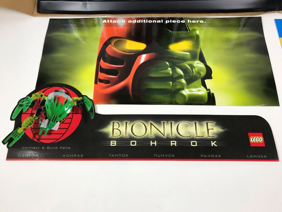 New 2002 LEGO Bionicle Bohrok Writing System Pens Merchandiser Store Display By The CDM Company - 24 Pens [Photo 6]