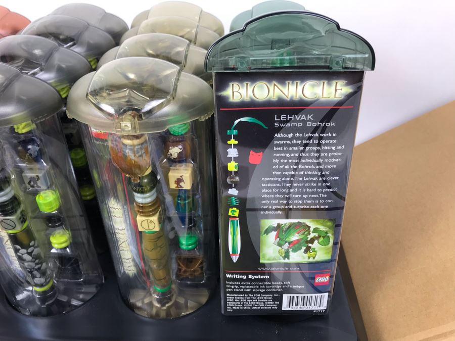 New 2002 LEGO Bionicle Bohrok Writing System Pens Merchandiser Store Display By The CDM Company - 24 Pens [Photo 13]