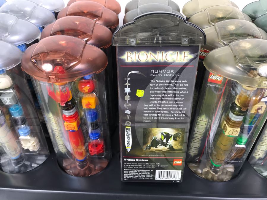New 2002 LEGO Bionicle Bohrok Writing System Pens Merchandiser Store Display By The CDM Company - 24 Pens [Photo 17]