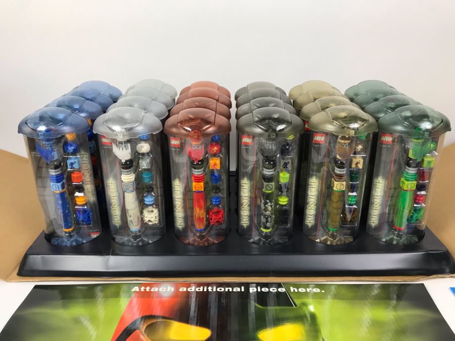 New 2002 LEGO Bionicle Bohrok Writing System Pens Merchandiser Store Display By The CDM Company - 24 Pens [Photo 8]
