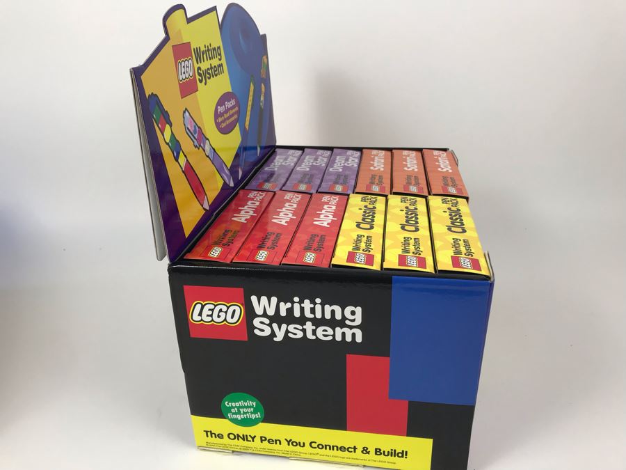 New LEGO Writing System Pens: Classic Pen Packs, Safari Pen Packs, Alpha Pen Packs And Dream Star Pen Packs Merchandiser Store Display By The CDM Company - 12 Pen Packs [Photo 8]