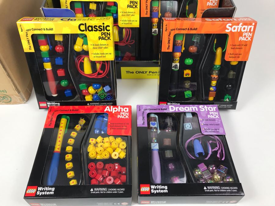 New LEGO Writing System Pens: Classic Pen Packs, Safari Pen Packs, Alpha Pen Packs And Dream Star Pen Packs Merchandiser Store Display By The CDM Company - 12 Pen Packs [Photo 10]