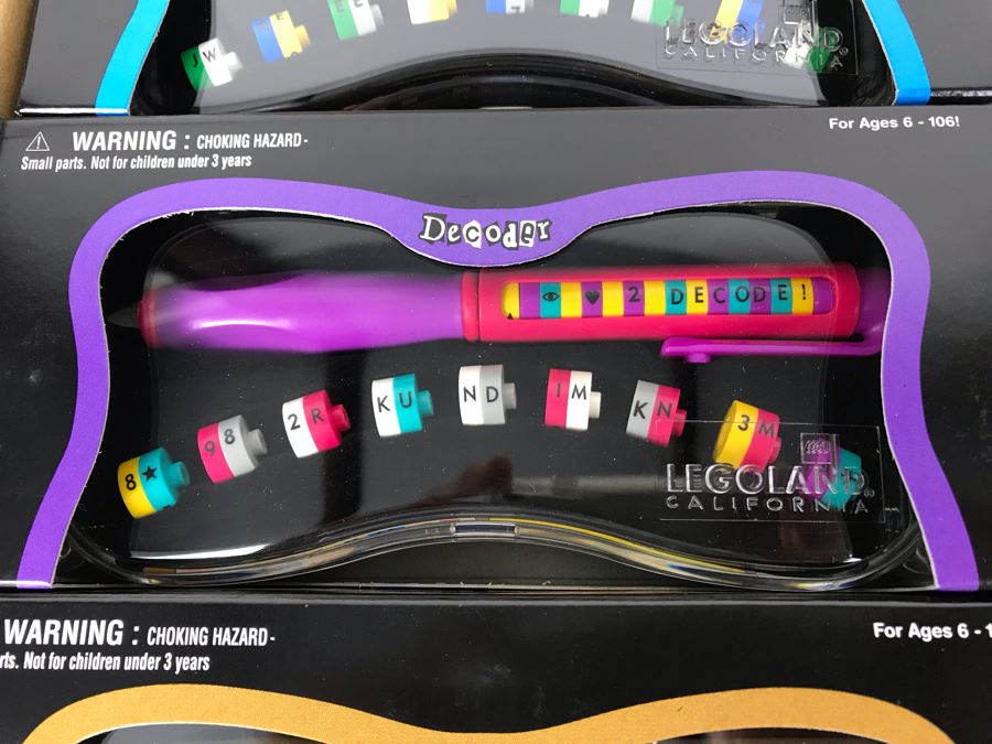 New 1999 LEGO Legoland California Special Pens: Classic Pens, Race Pens, Decoder Pens, Sport Pens, Hieroglyph Pens, Adventure Pens Writing System Pens By The CDM Company - 24 Pens [Photo 7]