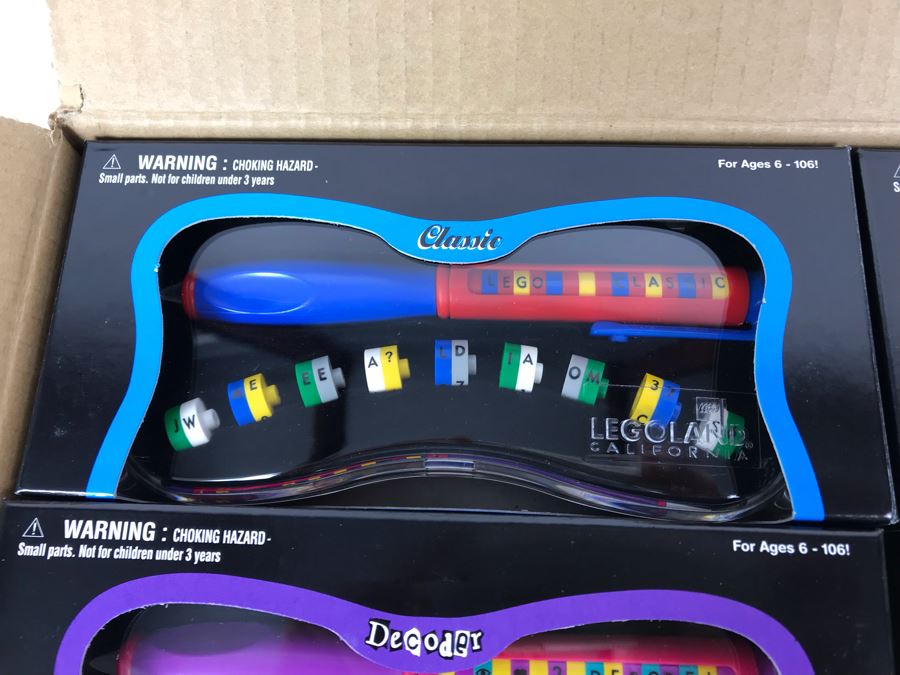New 1999 LEGO Legoland California Special Pens: Classic Pens, Race Pens, Decoder Pens, Sport Pens, Hieroglyph Pens, Adventure Pens Writing System Pens By The CDM Company - 24 Pens [Photo 6]