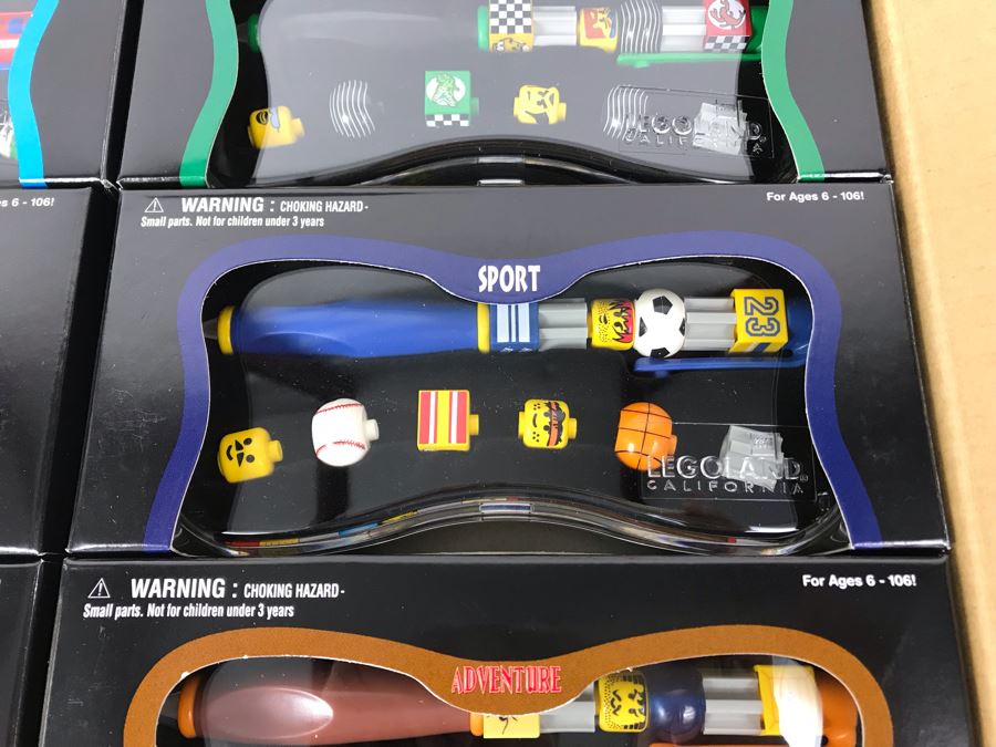 New 1999 LEGO Legoland California Special Pens: Classic Pens, Race Pens, Decoder Pens, Sport Pens, Hieroglyph Pens, Adventure Pens Writing System Pens By The CDM Company - 24 Pens [Photo 4]