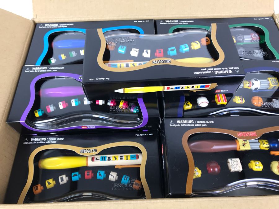 New 1999 LEGO Legoland California Special Pens: Classic Pens, Race Pens, Decoder Pens, Sport Pens, Hieroglyph Pens, Adventure Pens Writing System Pens By The CDM Company - 24 Pens [Photo 11]