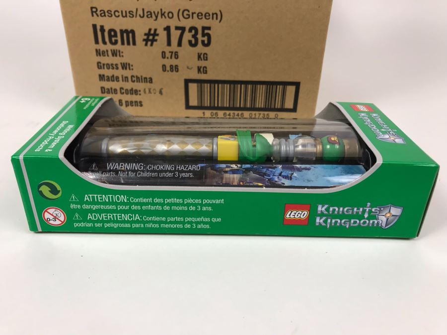 New 2004 LEGO Knights Kingdom Rascus/Jayko Green Writing System Pens By The CDM Company - 6 Pens [Photo 12]