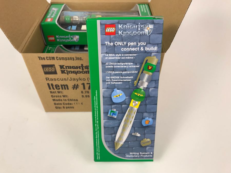 New 2004 LEGO Knights Kingdom Rascus/Jayko Green Writing System Pens By The CDM Company - 6 Pens [Photo 11]