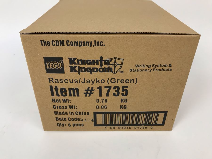 New 2004 LEGO Knights Kingdom Rascus/Jayko Green Writing System Pens By The CDM Company - 6 Pens [Photo 4]