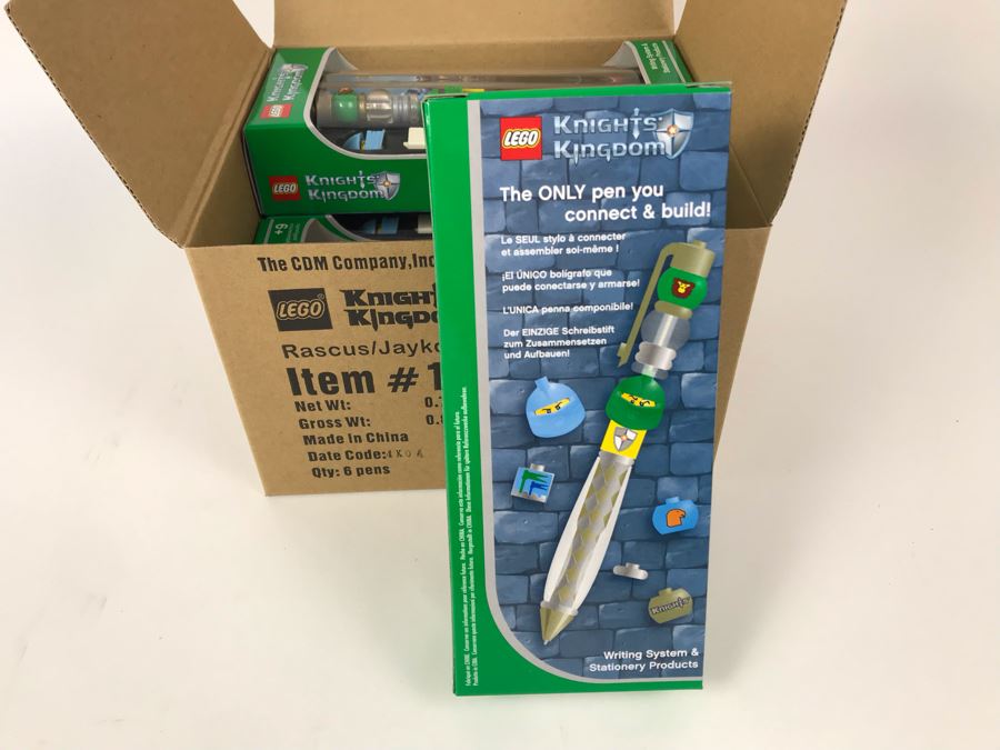 New 2004 LEGO Knights Kingdom Rascus/Jayko Green Writing System Pens By The CDM Company - 6 Pens [Photo 7]