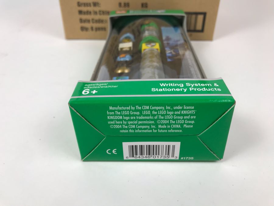 New 2004 LEGO Knights Kingdom Rascus/Jayko Green Writing System Pens By The CDM Company - 6 Pens [Photo 8]