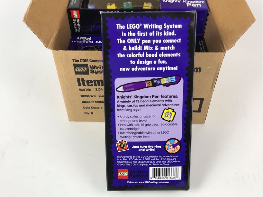 New 2001 LEGO Legoland Knights' Kingdom Pens Writing System Pens By The CDM Company - 6 Pens [Photo 9]