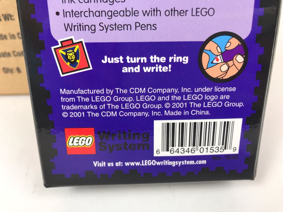 New 2001 LEGO Legoland Knights' Kingdom Pens Writing System Pens By The CDM Company - 6 Pens [Photo 12]
