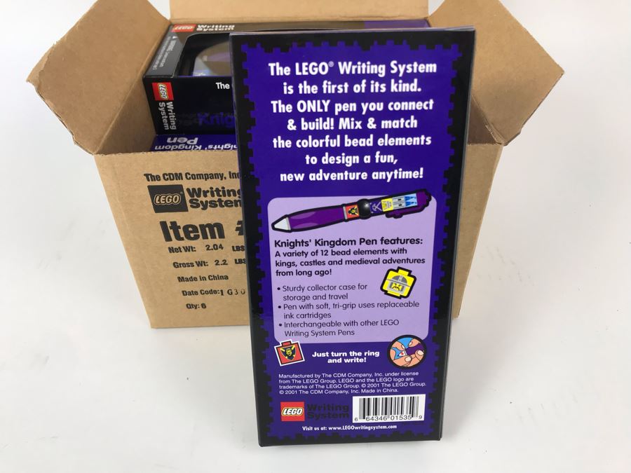 New 2001 LEGO Legoland Knights' Kingdom Pens Writing System Pens By The CDM Company - 6 Pens [Photo 11]