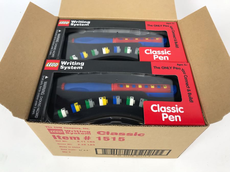 New 2000 LEGO Classic Pens Writing System Pens By The CDM Company - 6 Pens [Photo 2]