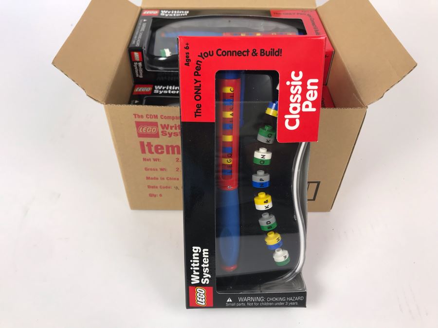 New 2000 LEGO Classic Pens Writing System Pens By The CDM Company - 6 Pens