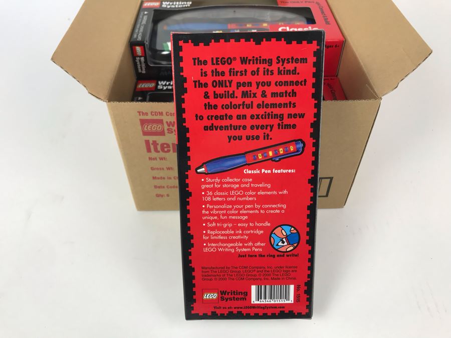 New 2000 LEGO Classic Pens Writing System Pens By The CDM Company - 6 Pens [Photo 8]
