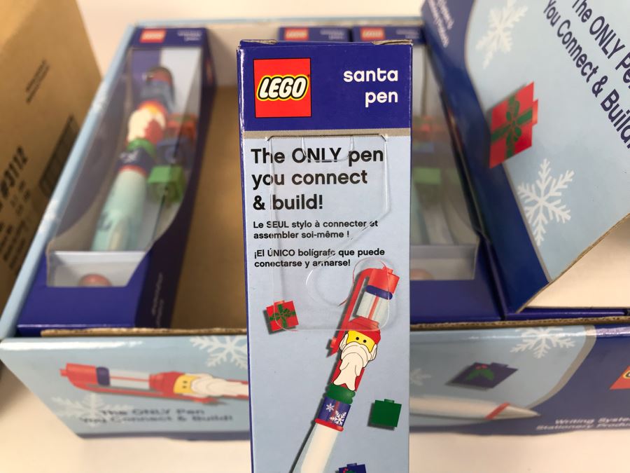 New 2004 LEGO Santa Christmas Writing System Pens Merchandiser Store Display By The CDM Company - 12 Pens [Photo 12]