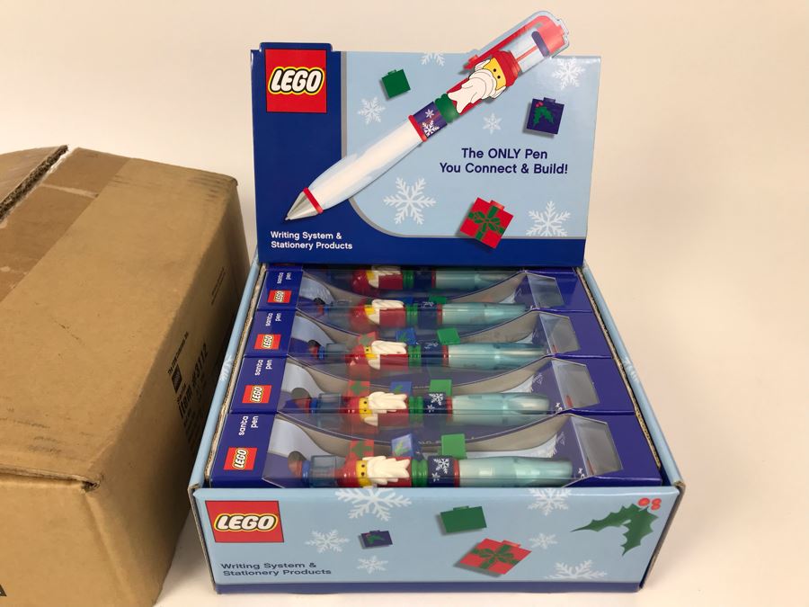 New 2004 LEGO Santa Christmas Writing System Pens Merchandiser Store Display By The CDM Company - 12 Pens [Photo 2]