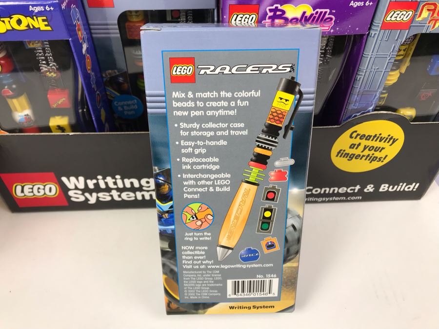 New 2002 LEGO Writing System Pens Merchandiser Store Display: Jack Stone Pens, Racers Pens, Belville Pens, Alpha Team Pens By The CDM Company - 24 Pens [Photo 13]