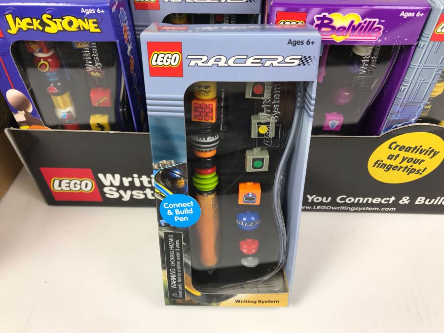 New 2002 LEGO Writing System Pens Merchandiser Store Display: Jack Stone Pens, Racers Pens, Belville Pens, Alpha Team Pens By The CDM Company - 24 Pens [Photo 10]