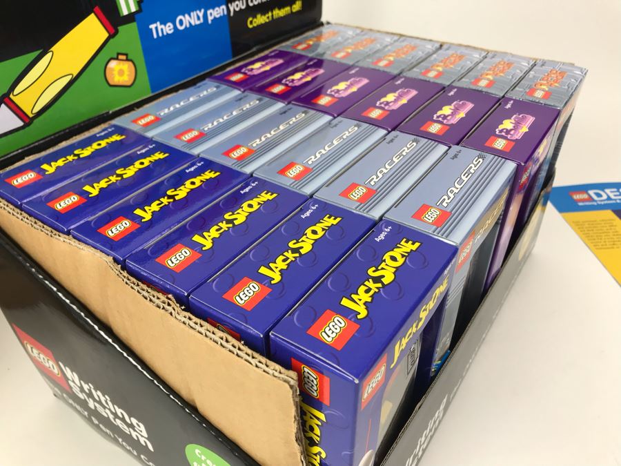 New 2002 LEGO Writing System Pens Merchandiser Store Display: Jack Stone Pens, Racers Pens, Belville Pens, Alpha Team Pens By The CDM Company - 24 Pens [Photo 27]