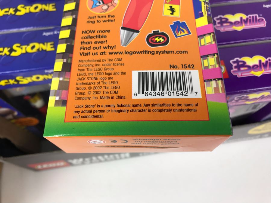 New 2002 LEGO Writing System Pens Merchandiser Store Display: Jack Stone Pens, Racers Pens, Belville Pens, Alpha Team Pens By The CDM Company - 24 Pens [Photo 9]
