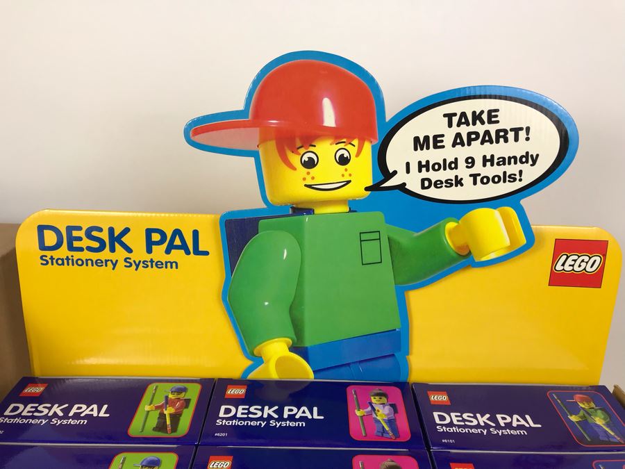 New 2002 LEGO Desk Pal Stationery System Merchandiser Store Display By The CDM Company - 12 Desk Pals [Photo 3]