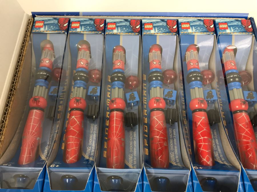 New 2004 LEGO Spider-Man 2 Writing System Pens Merchandiser Store Display By The CDM Company - 12 Pens [Photo 9]
