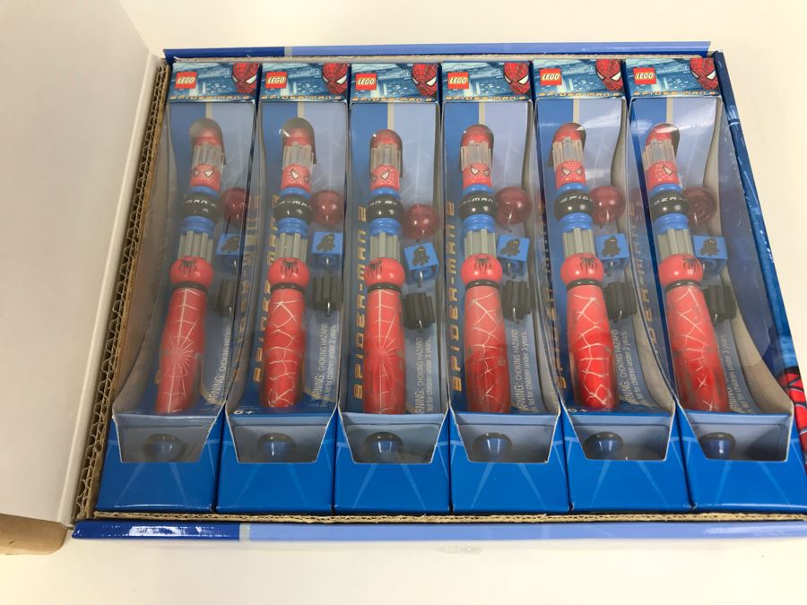 New 2004 LEGO Spider-Man 2 Writing System Pens Merchandiser Store Display By The CDM Company - 12 Pens [Photo 8]