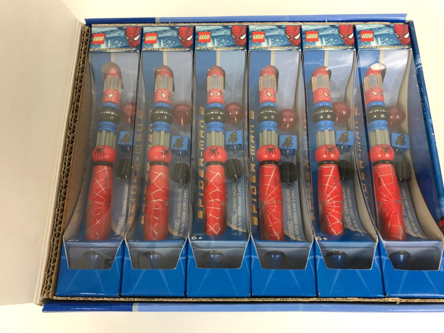 New 2004 LEGO Spider-Man 2 Writing System Pens Merchandiser Store Display By The CDM Company - 12 Pens [Photo 5]